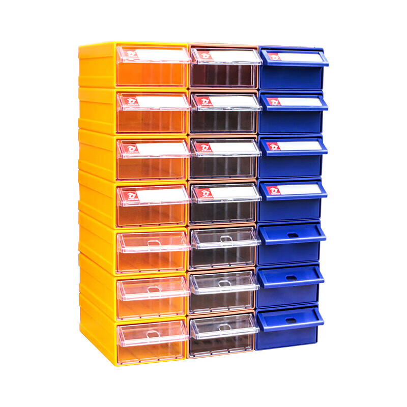 Parts box Drawer-type component box Parts storage box Screw component box Warehouse material box compartment F6# 1 blue transparent outer 240*130*78mm - Please note when placing orders for other colors