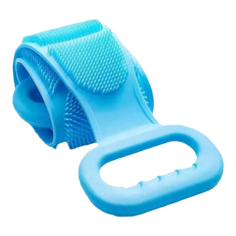 Fat Donglai's same style bath towel with back strips, silicone bath towel, bath rub, massage, back rub, mud rub, blue, small size 60cm