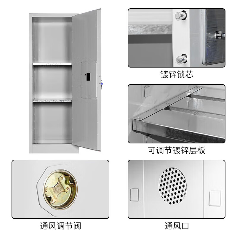 Cypress Toxic and Anesthetic Cabinet Medicine Cabinet Laboratory Precursor Chemical Cabinet Fire and Explosion-proof Cabinet Double Lock Safety Cabinet Reagent Cabinet 45 Gallon Toxic and Anesthetic Cabinet
