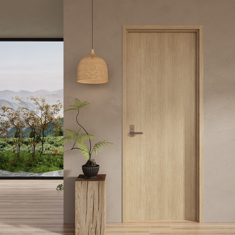 Panasonic Custom Home Japanese Quality Customized Modern Simple Wooden Composite Paint-Free Environmentally Friendly Wooden Door Bedroom Door JF-MDF10X SY Qiuhong Light Oak