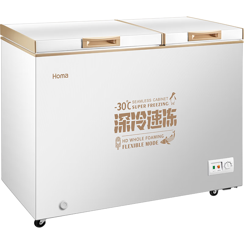 Homa 218L refrigerated ultra-low temperature -30 deep-freezing quick-freezing freezer dual-temperature top-opening commercial high-density foam super energy-saving standard 1L