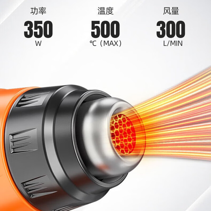 Lithium electric hot air gun hot air machine small film baking gun industrial heat shrinkable film portable drying gun 20 cells, two batteries and one charge