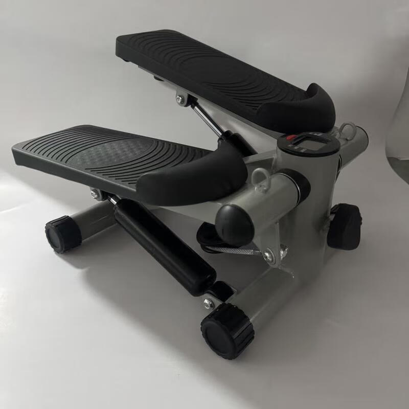 Little famous household mini stepper sports slimming fitness equipment slim waist jogging multi-functional stepper fitness equipment silver gray with drawstring