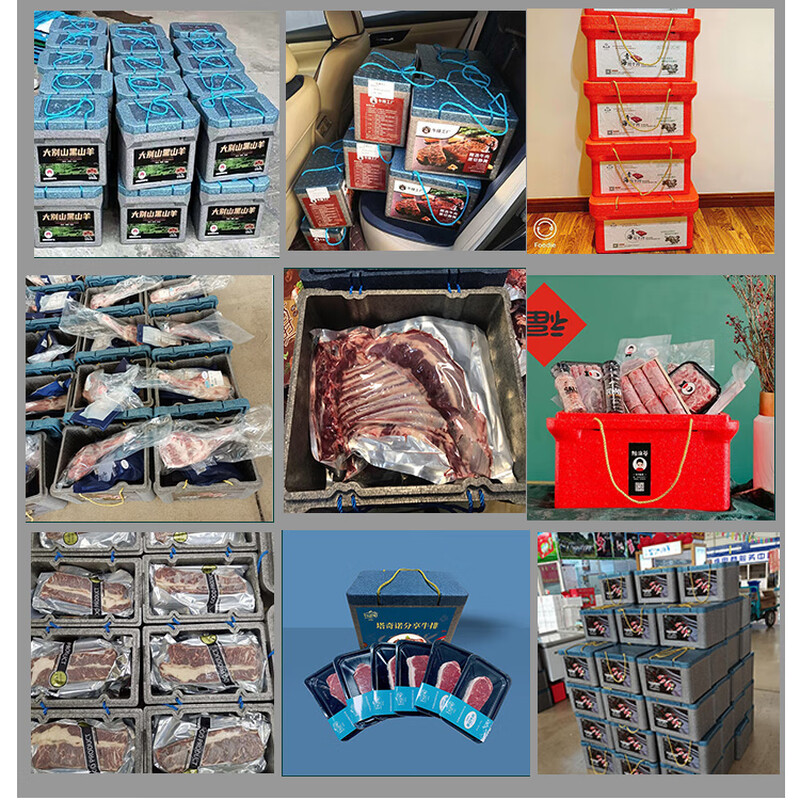 Mo Peng foam insulated box fresh food packaging box seafood beef and mutton packaging gift box packaging gift box cold chain fresh-keeping insulation EPP box 8L gift box (all blue)