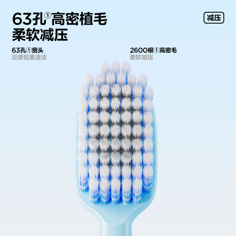 Semi-wide-head purifying toothbrush, 12 pieces, widened brush head, soft-bristled adult couple toothbrush (pink blue)