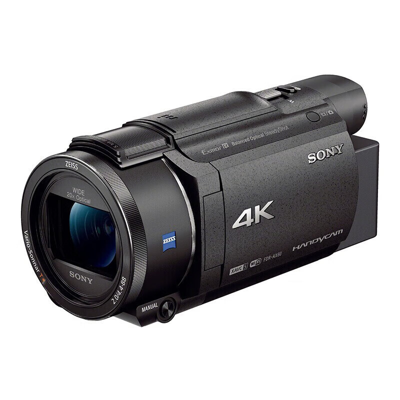Sony (SONY) AX60 professional 4K camera AX30 AX40 AX45A New five-axis anti-shake photography camera AX45 infrared night camera Sony AX60 black package one (64G memory card + camera bag)