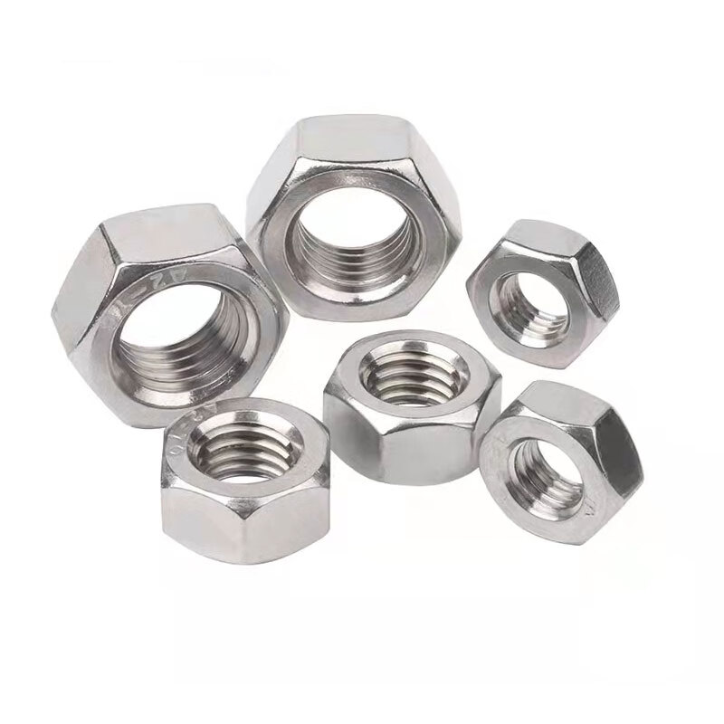 Wen Yijia customized 304 stainless steel nut hexagonal nut screw cap M5M6M8M10M12M14M16M18M20M24 M3 7000 pieces