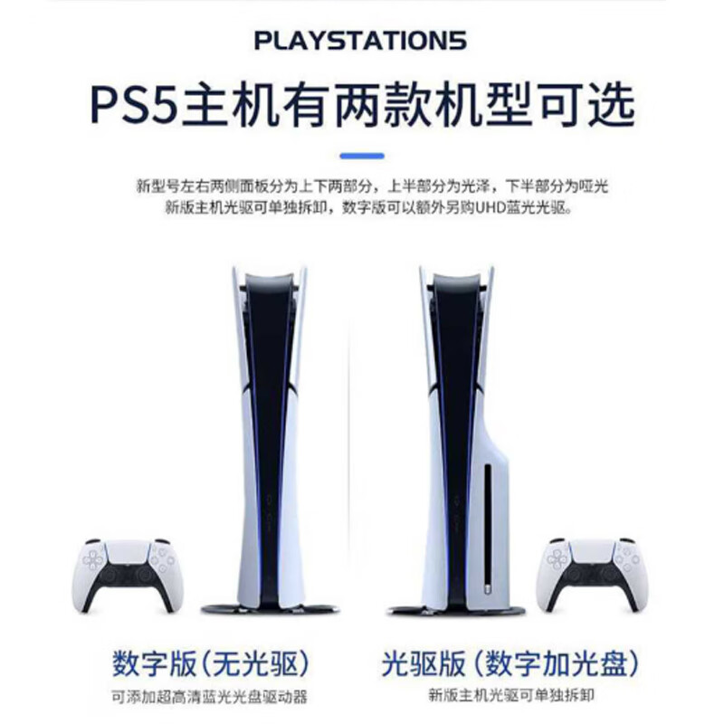 Sony (SONY) PlayStation 5 PS5 Slim optical drive version Hong Kong version 4K ultra-clear thin and light version game console