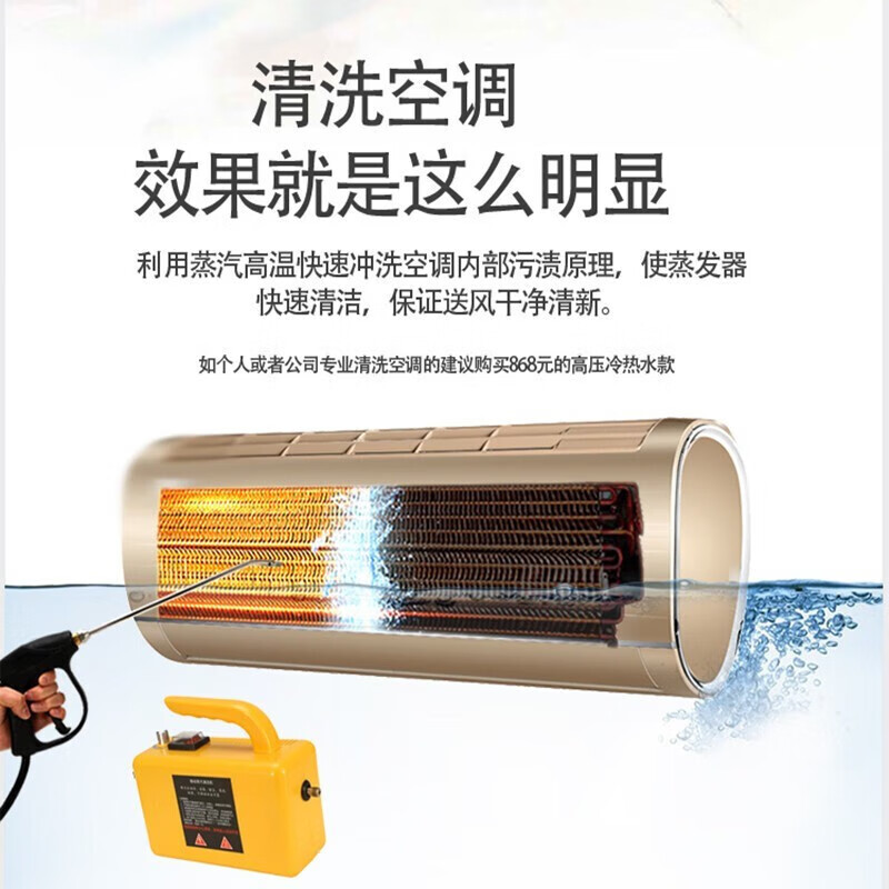 Gun Brand High Temperature and High Pressure Steam Cleaner Household Appliance Disinfection Air Conditioning Kitchen Range Hood Water Heater Degreasing Multifunctional Commercial Home Appliance Cleaning Machine 3000W Household Advanced Controllable Model