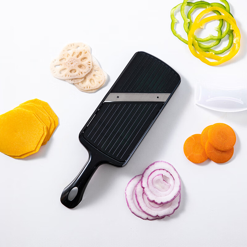 Frost Mountain Japan imported stainless steel plate grater onion cabbage grater adjustable potato slicer three-speed adjustment slicer + hand guard