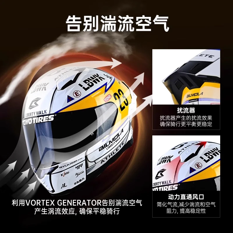 BILMOLA LB joint motorcycle helmet for men and women, motorcycle and street bike, full-face helmet, anti-fog, free to roam in all seasons BILMOLA gray black ER-34-SF Sufa L (suitable for 57-58cm head circumference)