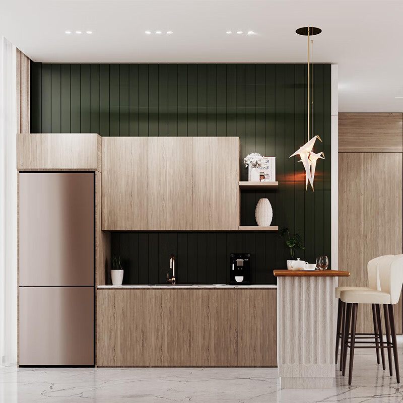 Wen Yijia Foshan high-end whole house modern minimalist dada same style open high-end cabinet kitchen design deposit