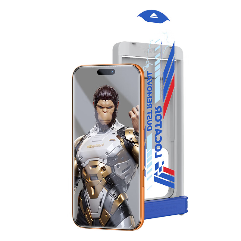 Mr. Blue Monkey 3D large arc edge + AR anti-reflective film suitable for Apple 17Promax tempered film iPhone17Pro mobile phone film anti-fall full screen coverage mobile phone protective film iPhone17Promax 1 piece