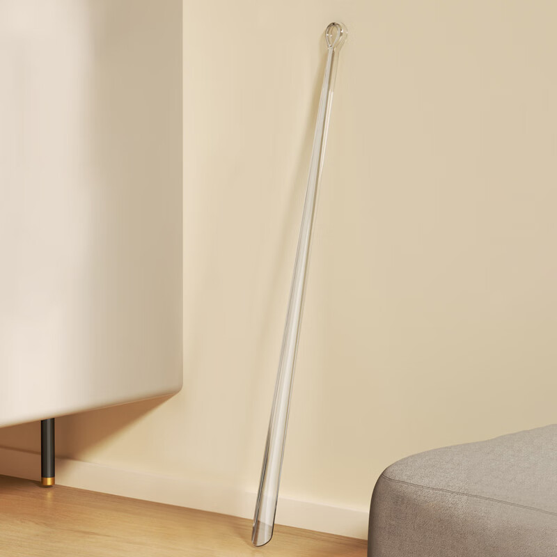 Gong Xun's long-handled shoehorn shoe stretcher extension 74cm shoe handle does not bend over to put on shoes, shoe lifter, shoe slider, shoe lifter, transparent color