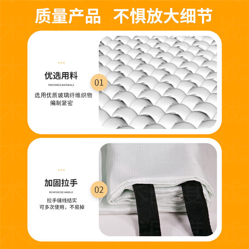 Tactical Nation Fire Blanket 1.5*1.5m fiberglass fire blanket kitchen home hotel office building escape fire blanket thermal insulation flame retardant national standard model
