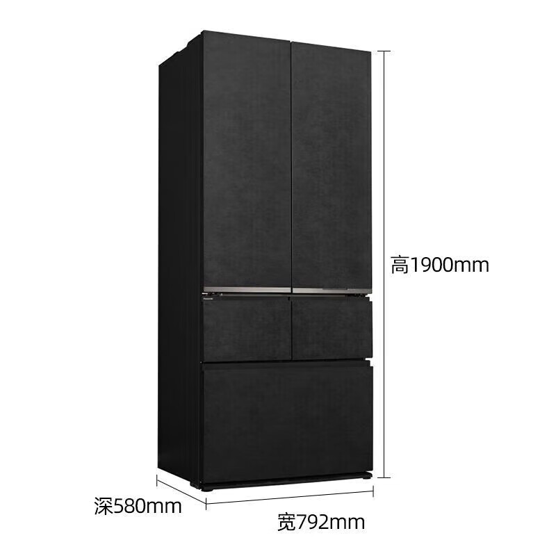 Panasonic NRW472BFX zero-embedded multi-door rock slab wide-width variable temperature intelligent humidity control automatic ice-making refrigerator Panasonic NR-W472BF-X zero-embedded multi-door rock slab