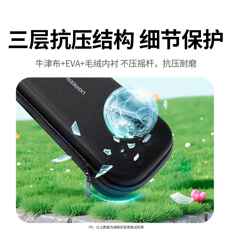 Green Alliance is suitable for Switch2 storage bag NS2 game console protective box cover, game handheld peripheral accessories, multi-functional portable storage box bag, large capacity bag, anti-fall and pressure-resistant shell