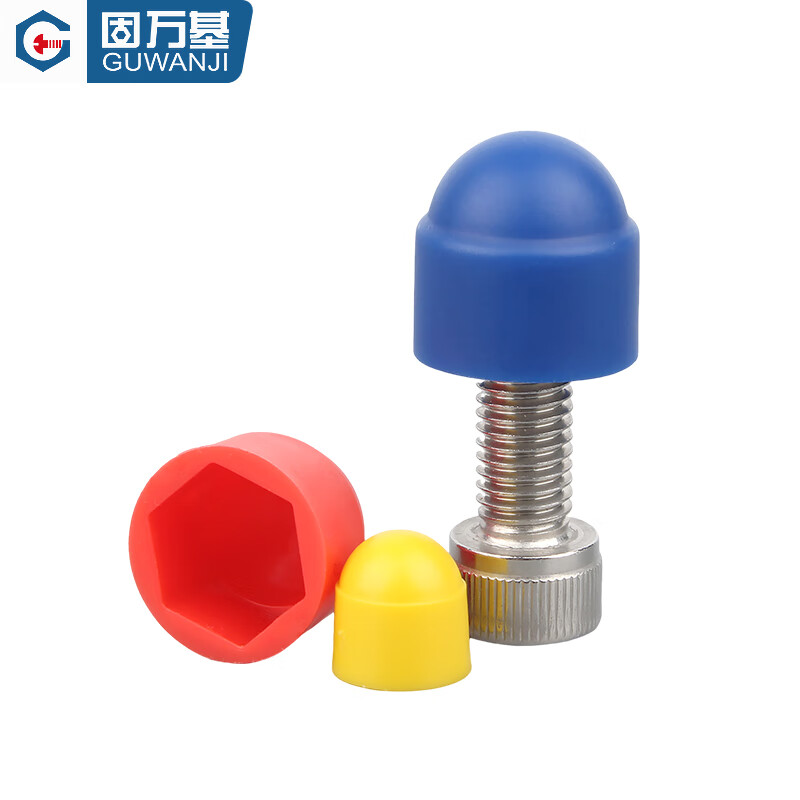 Guwanji plastic hexagonal nut bolt protective cap decorative protective cover nut cap outer hexagonal screw cap protective sleeve white M12*18*23 10 pieces