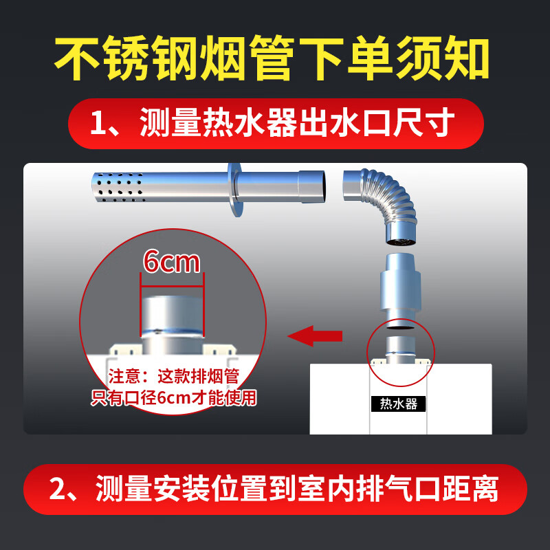 Pupai gas water heater exhaust pipe shielding cover stainless steel split decorative cover universal air conditioning hole exhaust pipe two-inch pipe channel cover can be installed without disassembly