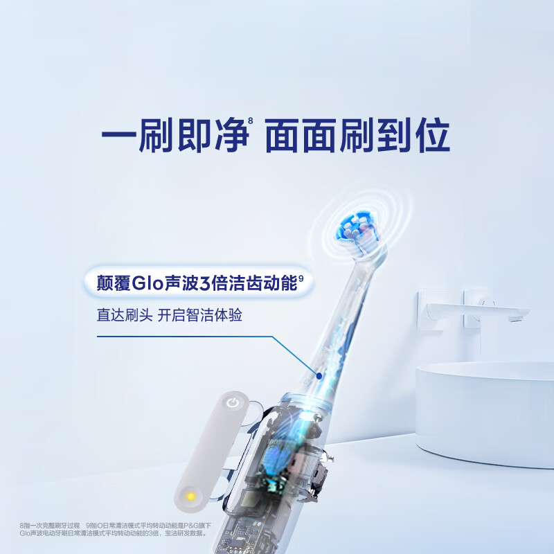Oral-B Germany imported smart electric toothbrush iO3 ultimate white brush head * 4 root cleansing JD.com self-operated JD.com gold list birthday gift gift giving New Year gift
