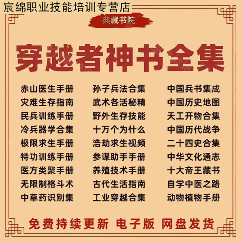 Comprehensive Manual of Necessary Knowledge for Time Travel, Three Sacred Books, Talent Training, Survival Friends Guide to Doomsday Survival, Electronic Version, Online Disk Delivery