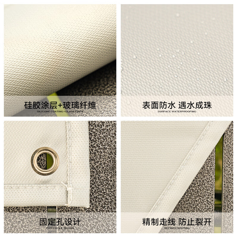 Flame Warrior outdoor camping fireproof mat camping cloth flame retardant high temperature insulation picnic barbecue silicone fire extinguishing blanket fireproof mat 35*35