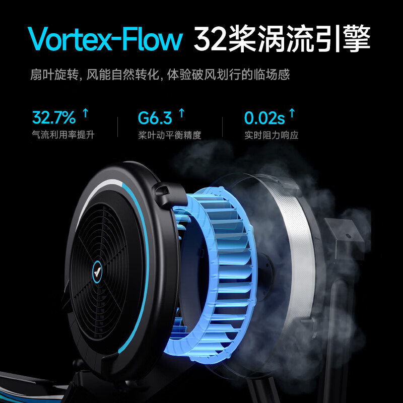 MERACH wind resistance rowing machine, training guarantee for national team athletes, home commercial gym equipment, foldable Q7 10-speed wind resistance adjustment/commercial grade strong transmission