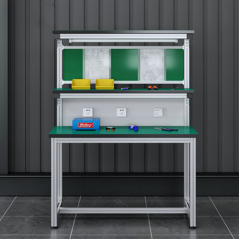 Kegan diy aluminum alloy anti-static workbench aluminum profile operating table computer table workshop factory assembly line assembly table repair table can be customized including accessories 1000*600*1600
