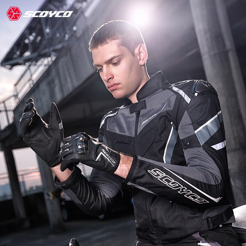 SCOYCO motorcycle riding gloves carbon fiber protective artifact racing motorcycle imitation spring and summer seasons MC206 windbreaker