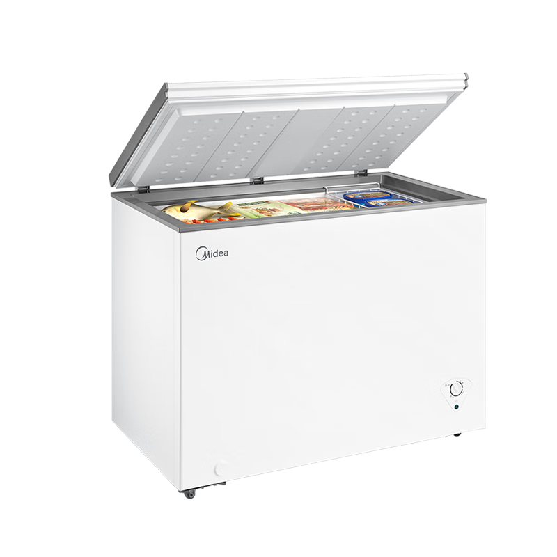 Midea top-opening large-capacity freezer deep-cooling quick-freezing and fresh-keeping energy-saving single-temperature refrigeration and freezing conversion freezer horizontal household BD/BC-301KM (E) randomly sent 300 301L