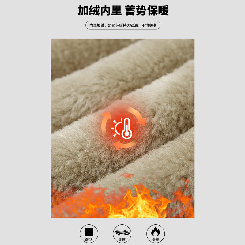 ROMON Jacket Men's Autumn and Winter Velvet Thickened Leather Warm Windproof Lapel Jacket Men's ZH2472R Brown Velvet XL