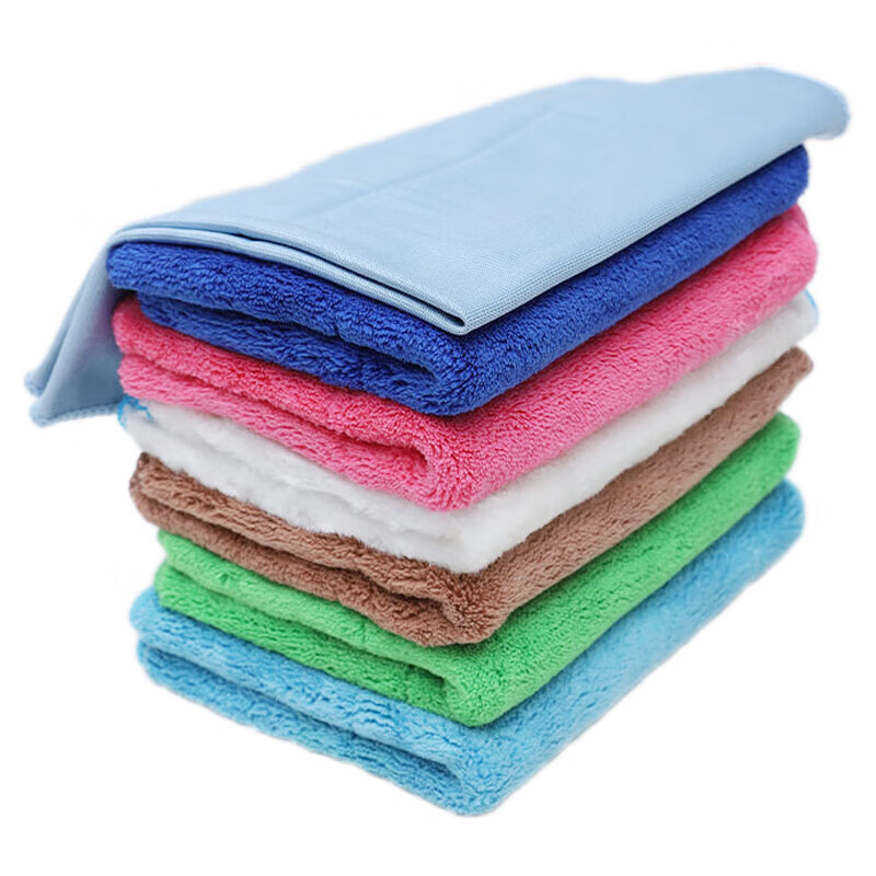 Kajipu Haokang seven-color cleaning cloth, special rag for housekeeping and cleaning, coral velvet towel, kitchen rag for cleaning glass, 1 set of Kajipu upgraded short velvet