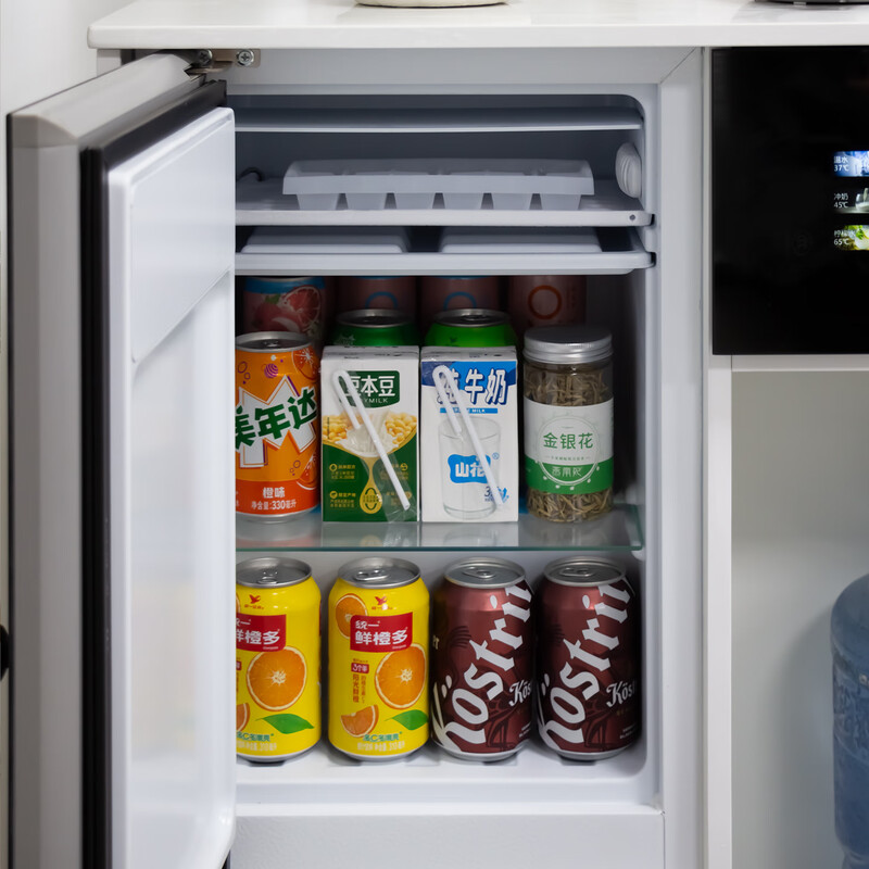 Meijia Meiju tea bar machine 2025 cream style fully automatic solid wood tea bar machine all-in-one cabinet water dispenser with refrigerator refrigeration for home high-end living room 2025 new sideboard heating milk white refrigerator model (can be as low as about 5) cooling and heating type