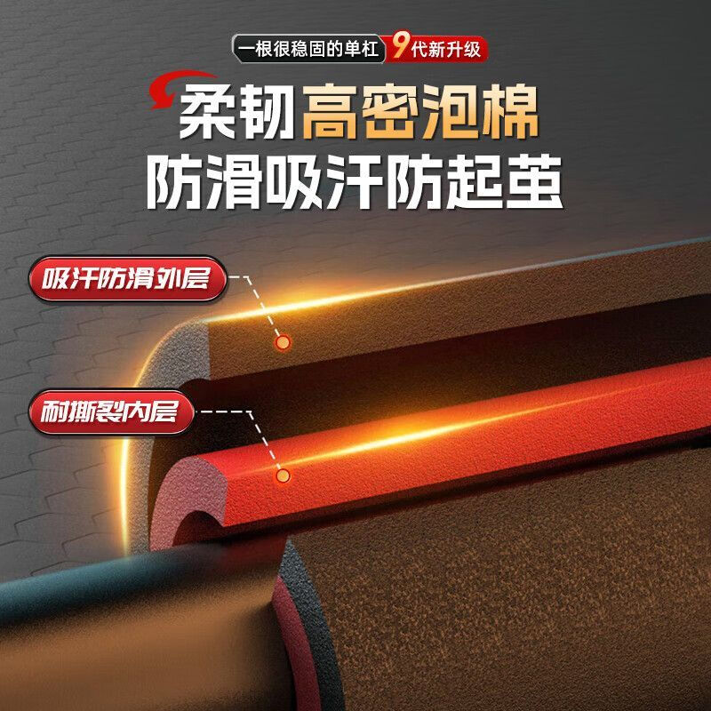 Ripa pull-up device, household horizontal bar, indoor punch-free fitness equipment, adjustable, stable and non-slip for children, new upgraded 3-foot plate + level, load-bearing 2560 catties/installation distance 136-180CM