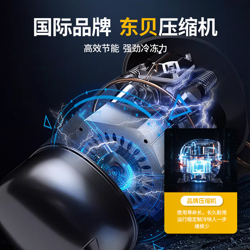 ZARL Freezer Commercial Freezer Display Cabinet Large Capacity Island Cabinet Display Cabinet Refrigerated Fresh Cabinet Frozen Display Cabinet Freezer Refrigerator Glass Door Ice Cream Cabinet Supermarket Freezer 1.0 Meter Frequency Conversion Energy Saving Low Consumption Fresh/Freezing