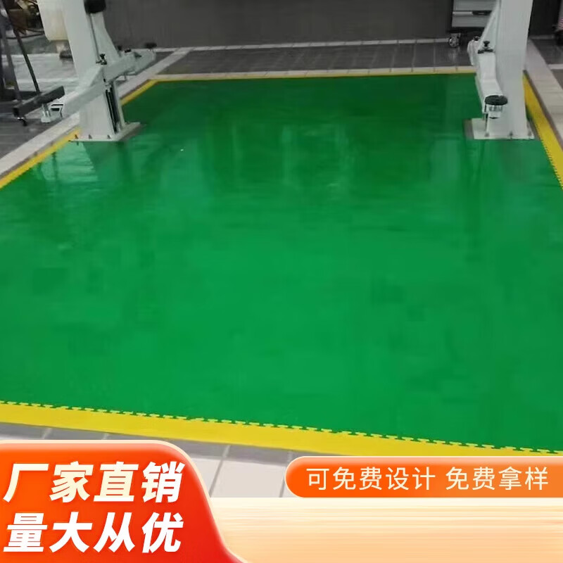 Junkis Auto Repair Floor 4S Shop New Energy Insulated Floor Mat Factory Workshop PVC Industrial Lock Floor 33.5*33.5*1.5 cm