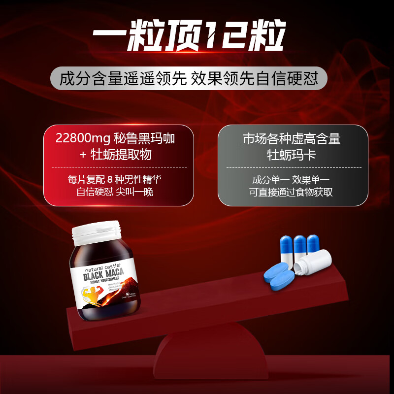 Natural Castle Oyster Arginine Maca Tablets Tonify Kidneys, Strengthen Vitality, Delayed Enlargement and Thickness, Support Erection, Long-lasting Hardening, Impotence and Premature Ejaculation, 9 Bottles, Increase Thickness and Enlargement, Save 2127 Yuan, 60 capsules*9 bottles