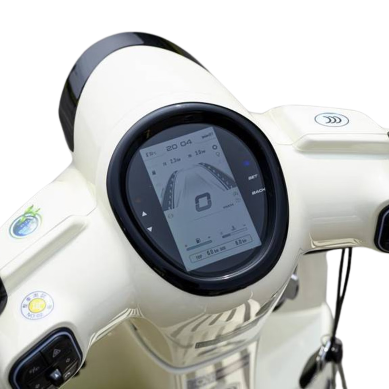 Tianying TATA150 scooter retro cute fuel water-cooled commuter ABS+TCS ivory white 12-issue interest-free