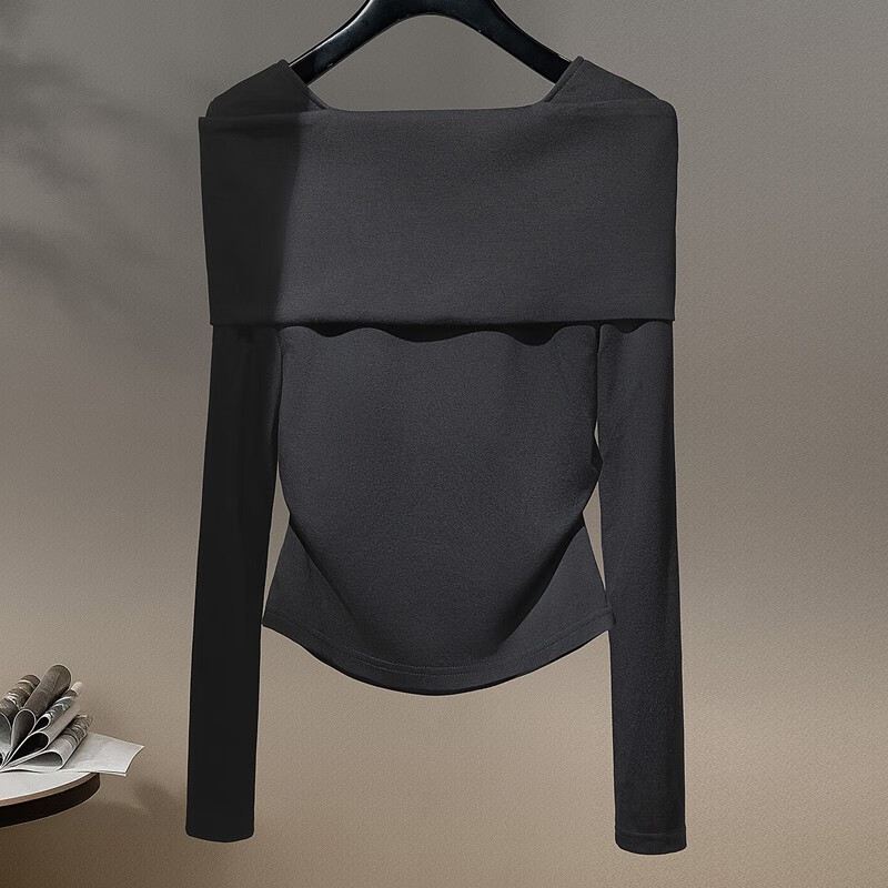 Sibaishe Pullover Bottoming Shirt 2025 Autumn New Style Women's Elegant Bow Tie Waist Top