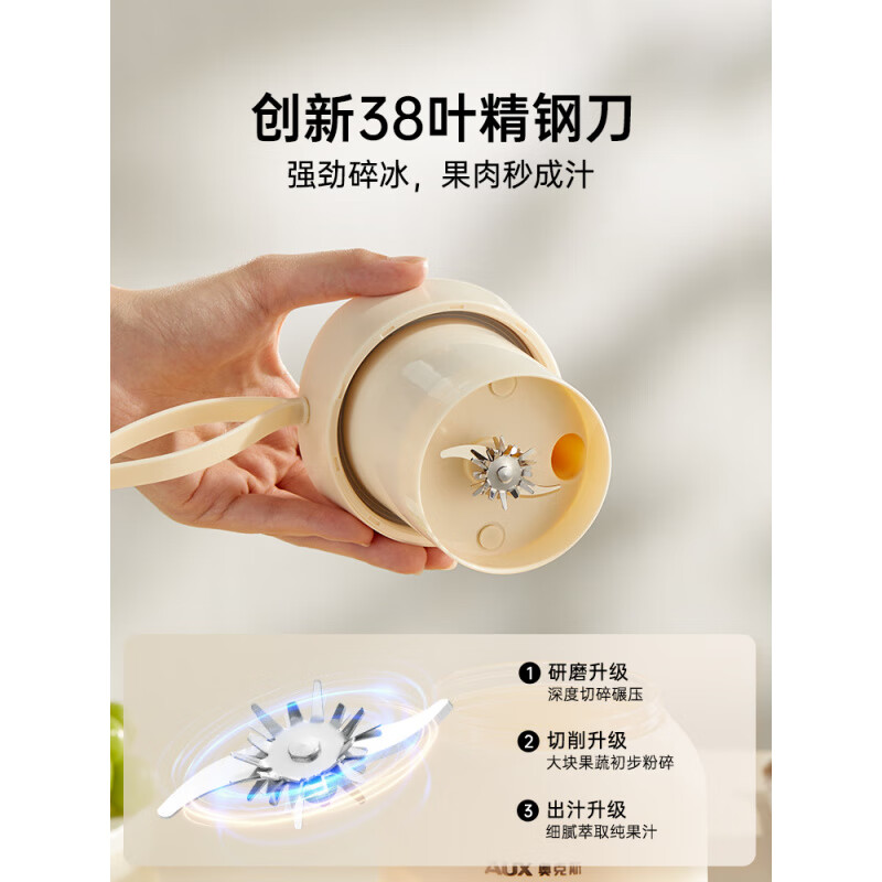 Oaks Oaks Juicing Cup Large Capacity Wireless Portable Juicer and Food Machine Freshly Squeezed Juice Can Crush Ice Ton Barrel Light Green 365 Days Only Replacement No Repair