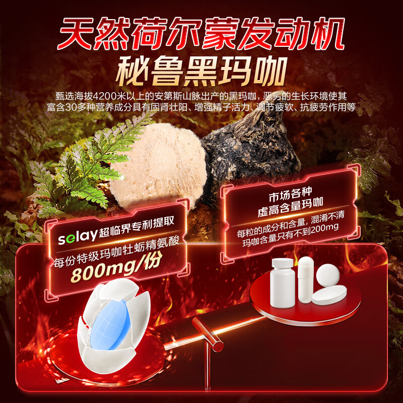 Selay Germany imports macaka oyster arginine tablets to nourish the kidneys, strengthen yang, support erection, delay testosterone stimulation 11 boxes