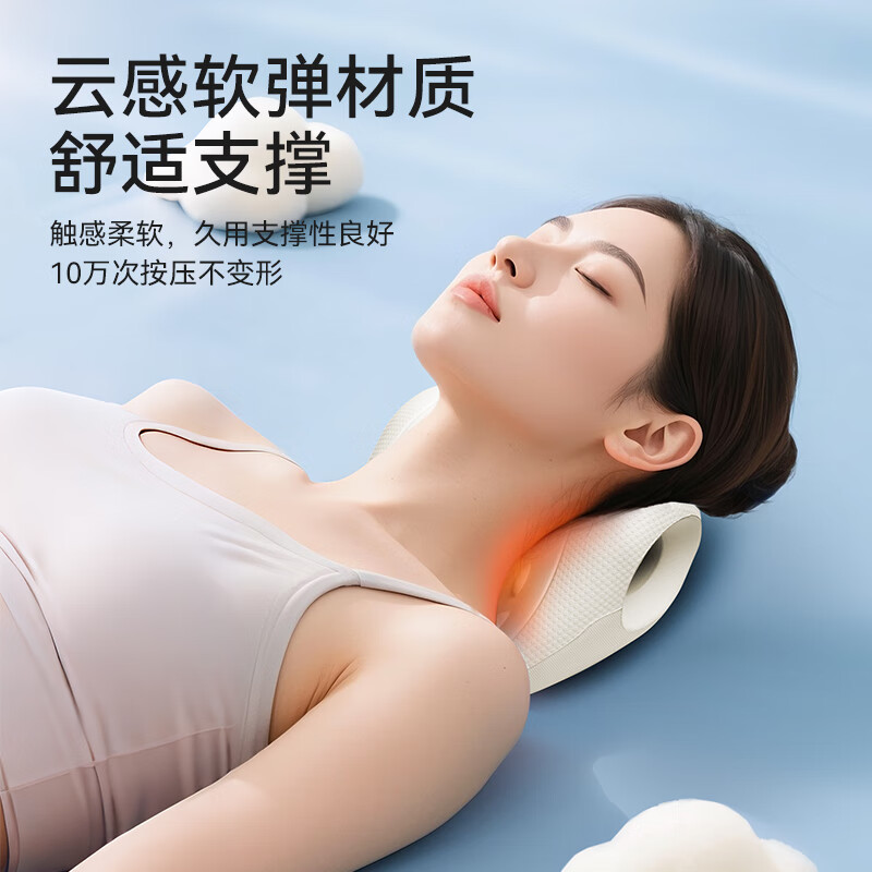 PROIRON cervical spine pillow cervical spine massage pillow soothing shoulder and neck pillow yoga stretching home correction relaxer white