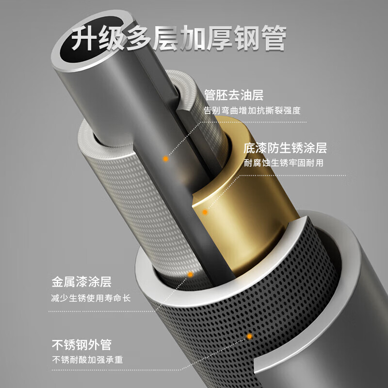 Bezu German quality horizontal bar indoor pull-up device on the door for household punch-free multifunctional horizontal bar ring fitness 10th generation upgraded anti-slip version 119-140