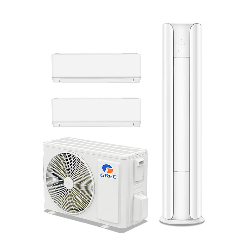 Gree (GREE) central air conditioner household one-to-two to three-to-four, hanging/cabinet/duct unit multi-connected full DC frequency conversion first-level energy-efficiency central air-conditioning, multiple indoor units optional, 5 HP, first-level energy efficiency, one-to-three (hook+cabinet)