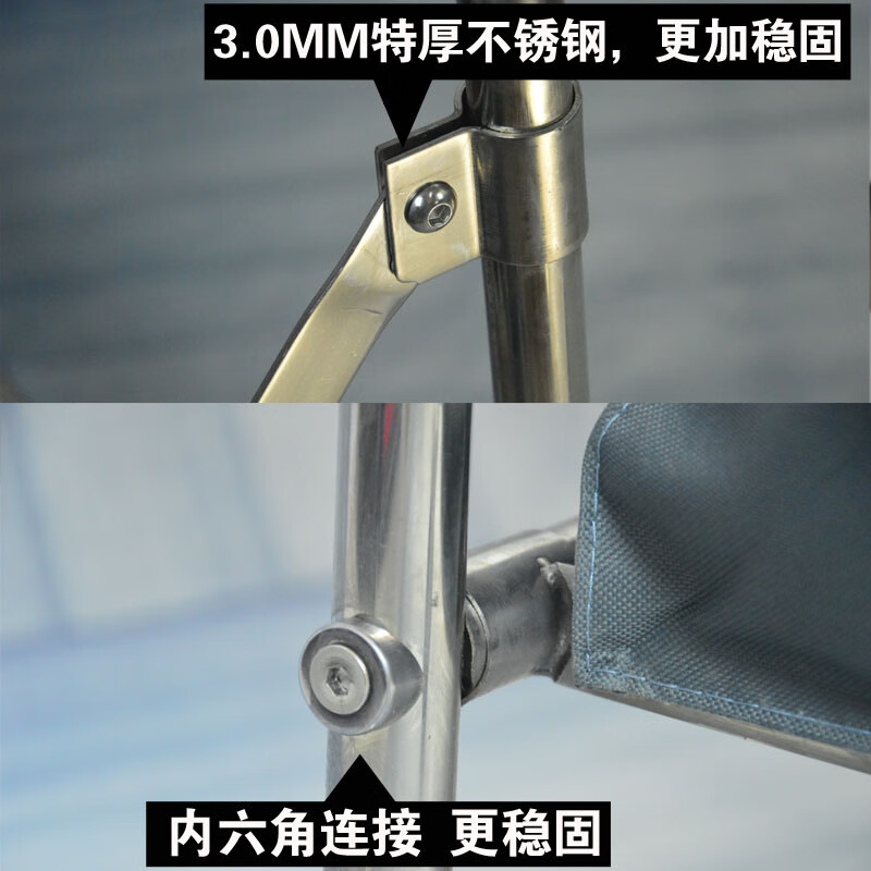 Folding linen cart, stainless steel collection trolley, cleaning room entrance cart, hotel room service cart, work cart, extra thick folding linen cart (with blue bag)