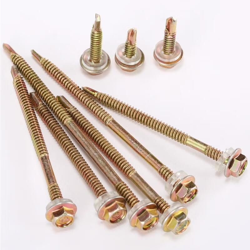 Ye Yu external hexagon drill tail screw/color steel tile nail dovetail screw self-drilling self-tapping drill tail screw 4.8mm6 M4.8*20 (50 pieces) free sleeve