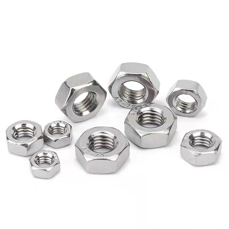 Wen Yijia customized 304 stainless steel nut hexagonal nut screw cap M5M6M8M10M12M14M16M18M20M24 M3 7000 pieces