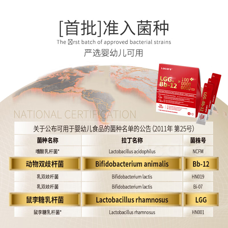 Lacare Lejia Shanyou Infant and Toddler Intestinal Soothing Probiotics LGG+Bb12 Strain 3 Trial Pack