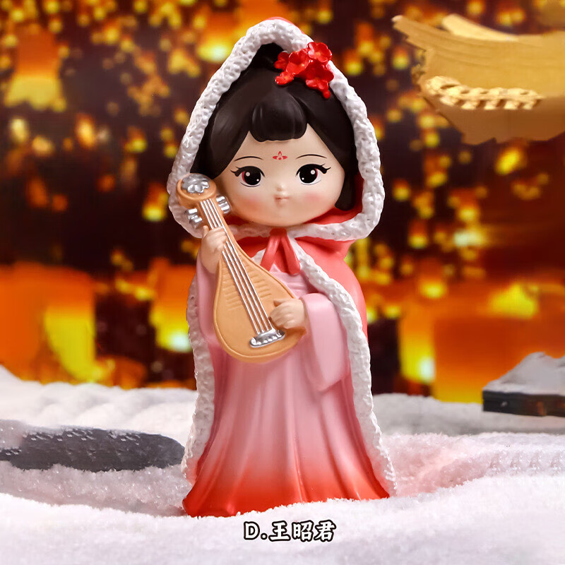 Brand cultural innovation New Chinese style national style portable long singer painted lamp retro bedside holiday gift creative atmosphere lamp D1218-1 four must be the largest antique series ornaments