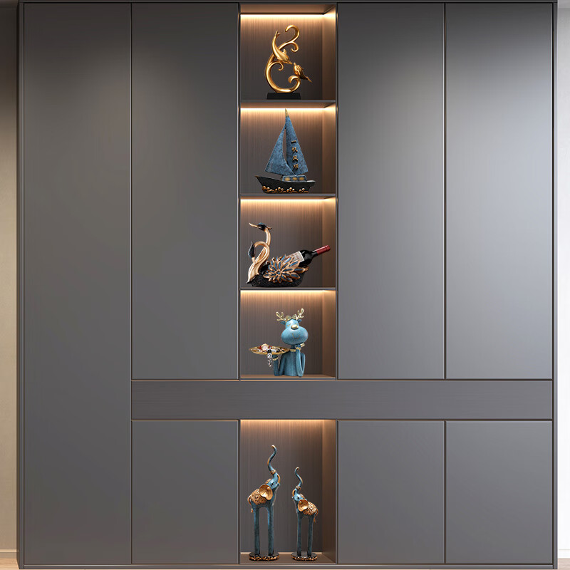 Aoyanlai red wine rack ornaments high-end wine rack ornaments swan living room dining table wine holder light luxury atmosphere sideboard wine K set 5-piece set